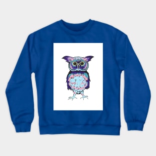 SMALL Scrappy Owl Painting Crewneck Sweatshirt